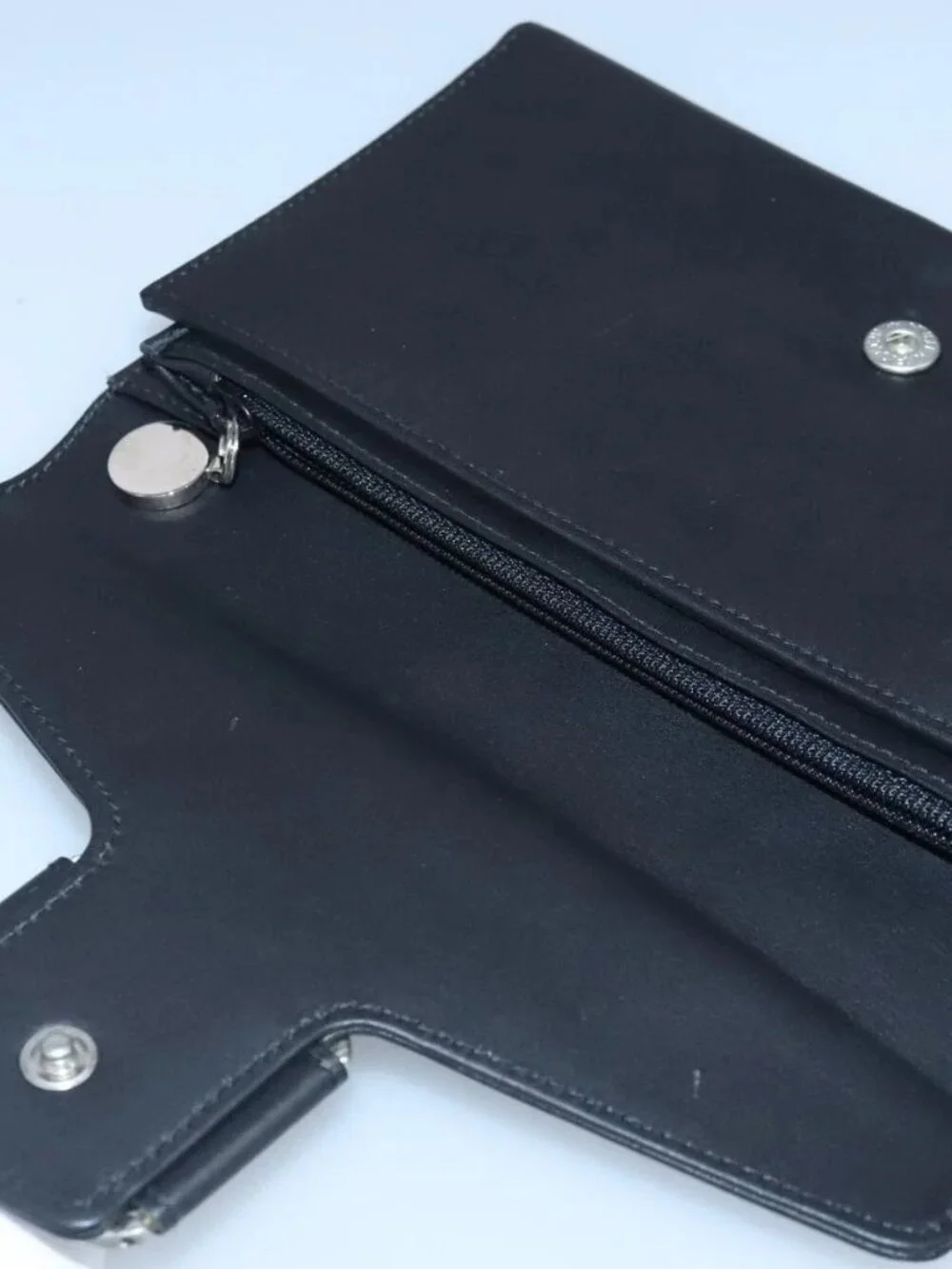 Salvatore Ferragamo Wallet Leather Black Auth bs20080
